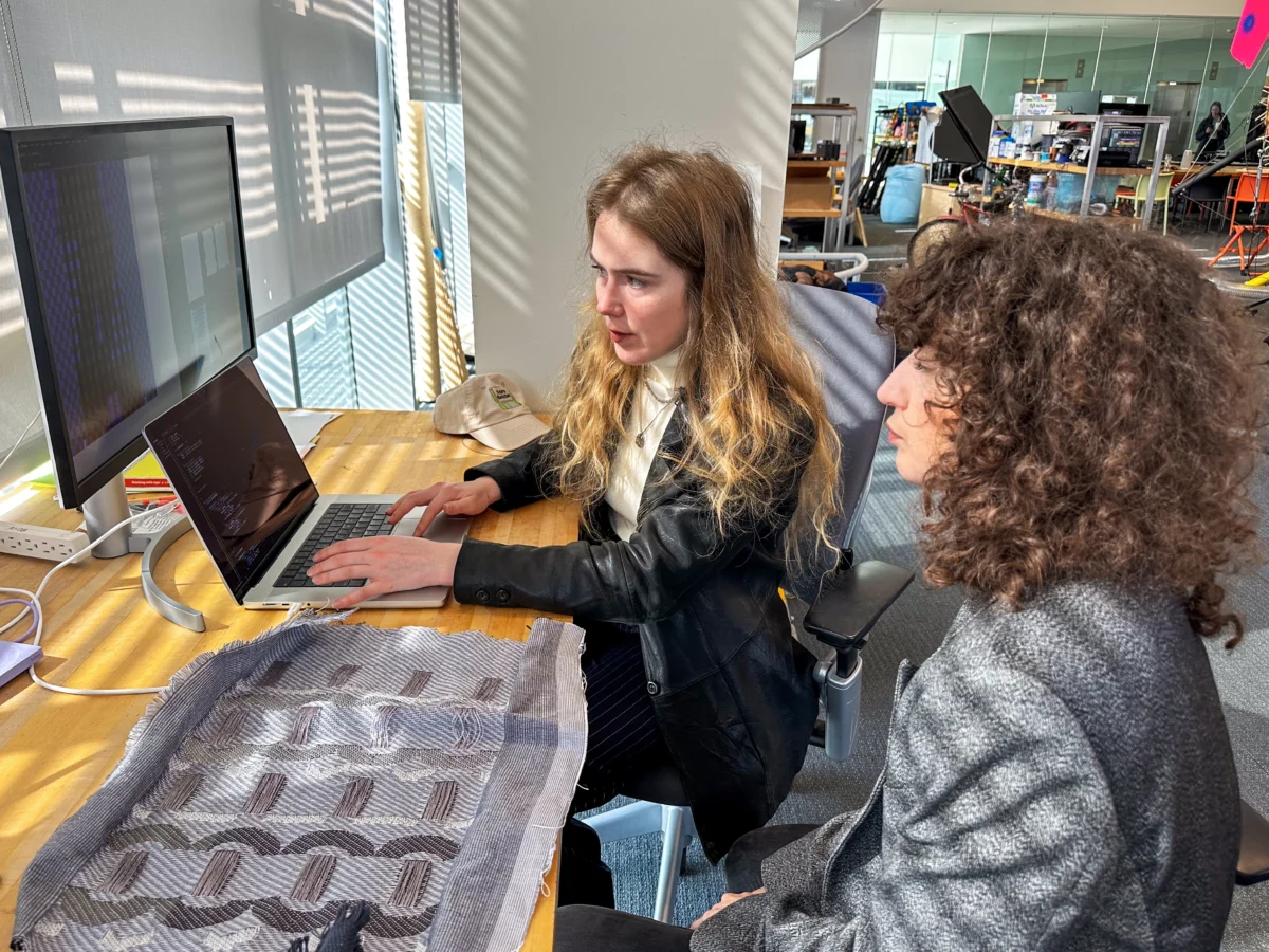 Chloe Bensahel (right) and Vera van de Seyp (left). Credit HErickson/MIT